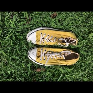 Yellow Converse sneakers